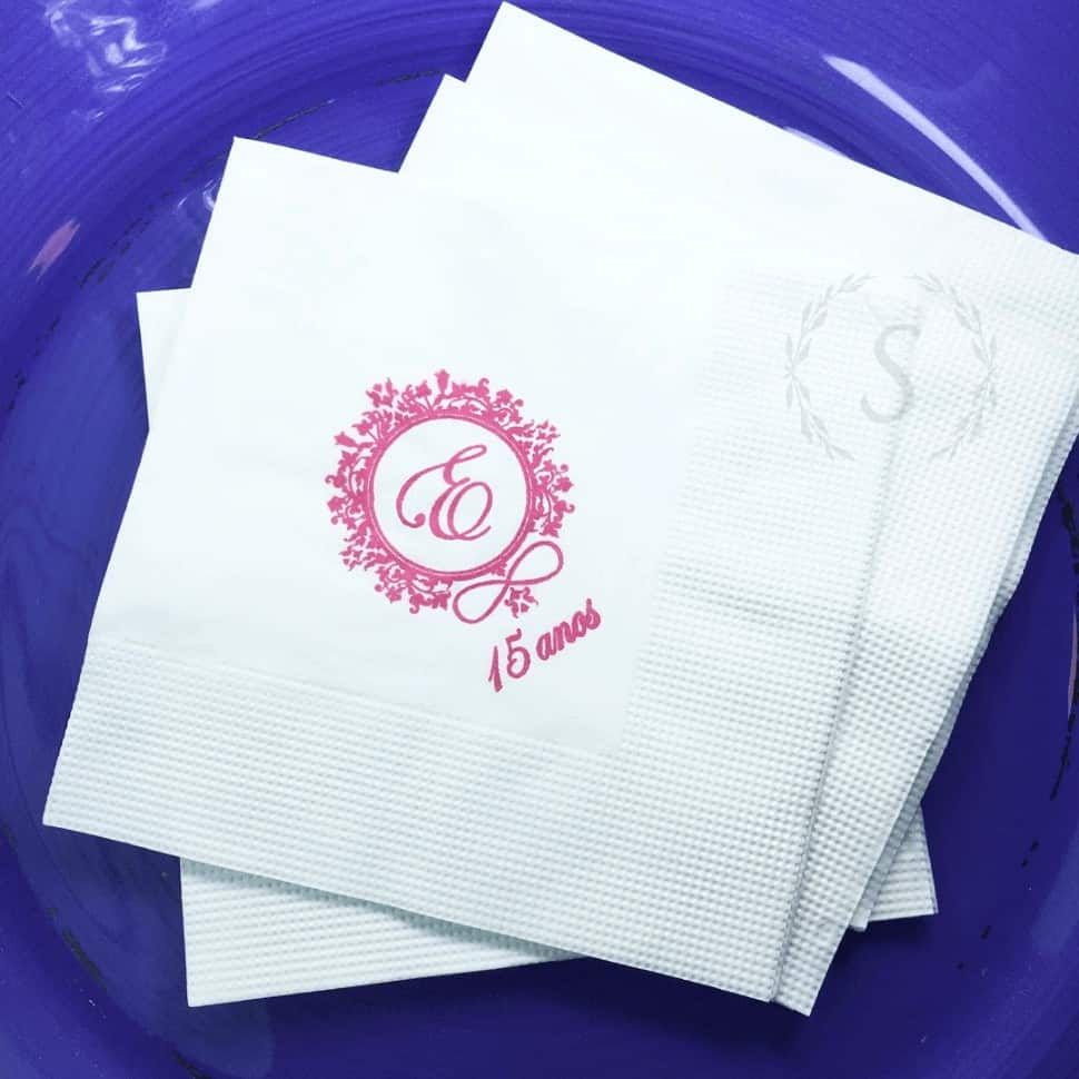 Kit Guardanapos Folha Dupla 30x30 para jantar e convidados - 200und