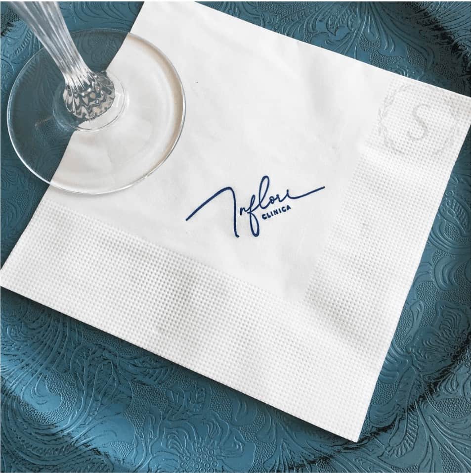 Kit Guardanapos Folha Dupla 30x30 para jantar e convidados - 200und