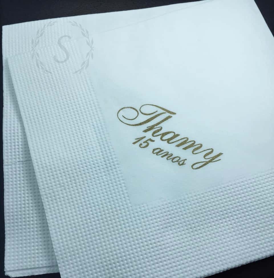 Kit Guardanapos Folha Dupla 30x30 para jantar e convidados - 200und