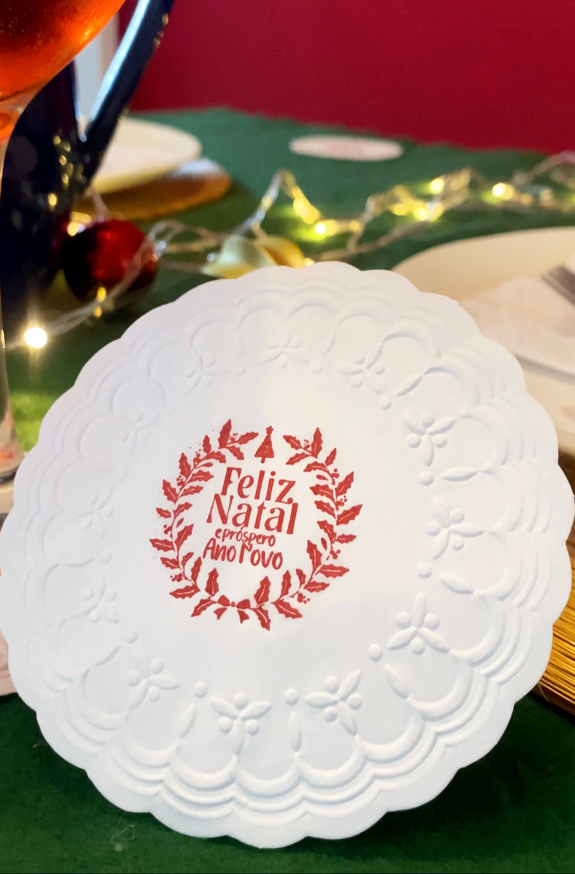 Descanso de copo / Trevo / Catálogo de Natal